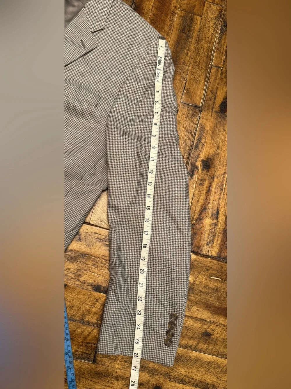 Chaps Ralph Lauren Vintage Houndstooth Sport Coat Blazer 3-Button Made in Canada